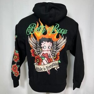 Betty Boop Attitude Is Everything Fleischer Studios Full Zip Hoodie Men's MEDIUM